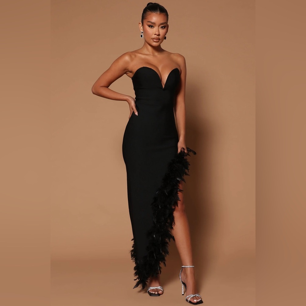 Jacqueline Bandage Maxi Dress - Black